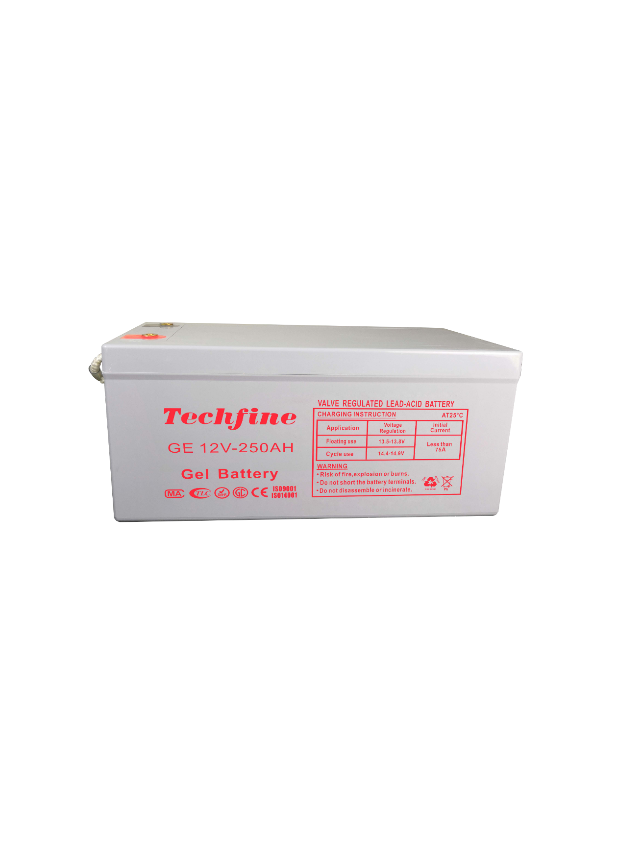 Batería Gel 12V 250Ah TECHFINE